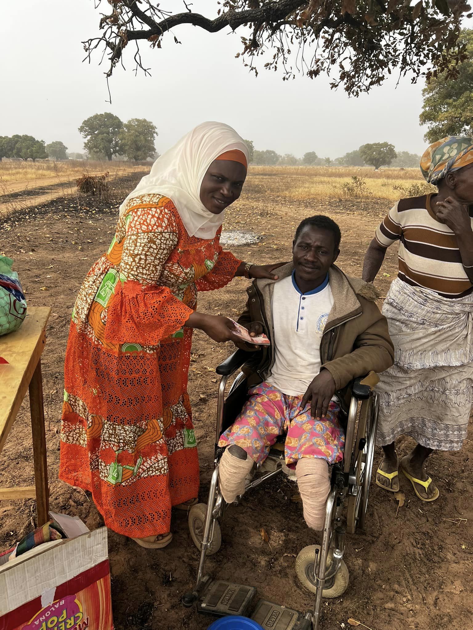 Simon Alale an Amputee receives support to start a business